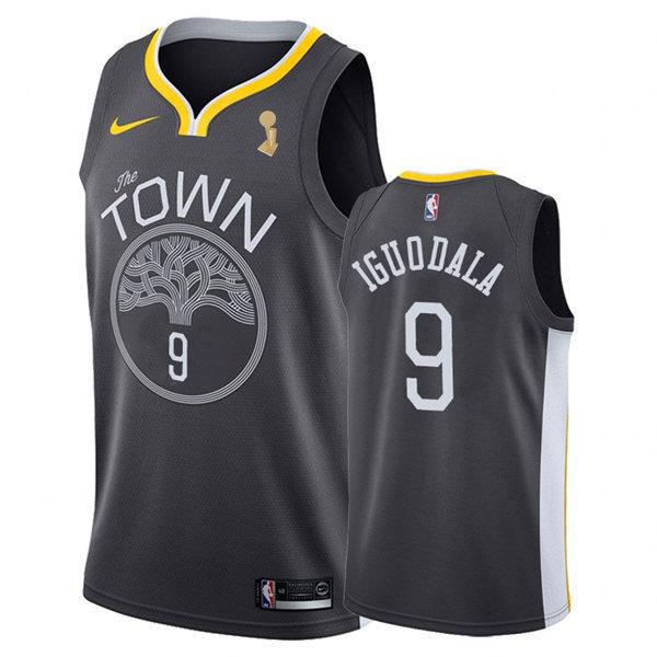 Mens Golden State Warriors #9 Andre Iguodala 2019-20 Gray Statement Edition Swingman Jersey