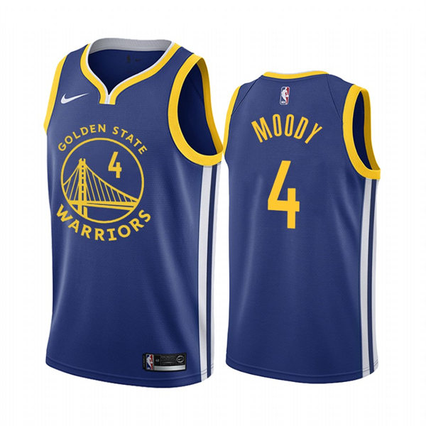 Mens Golden State Warriors #4 Moses Moody Royal Icon Edition Swingman Jersey