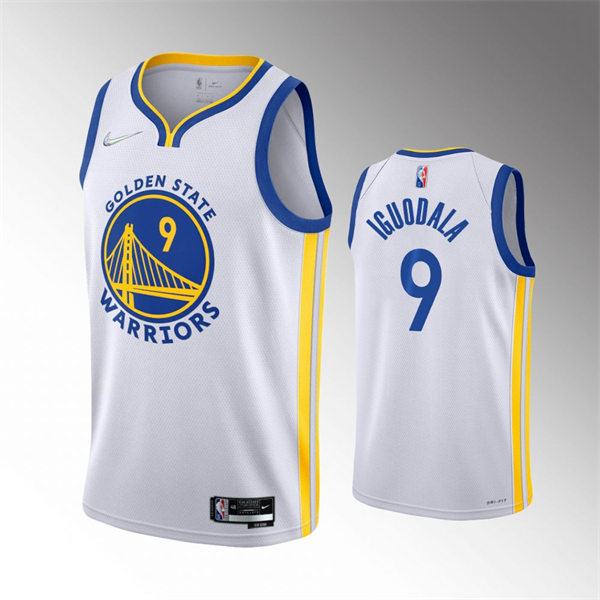 Mens Golden State Warriors #9 Andre Iguodala White Association Edition Swingman Jersey