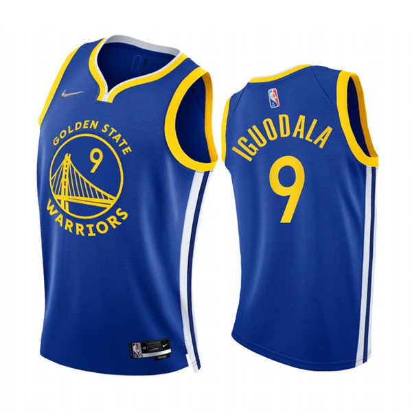 Mens Golden State Warriors #9 Andre Iguodala Royal Icon Edition Swingman Jersey