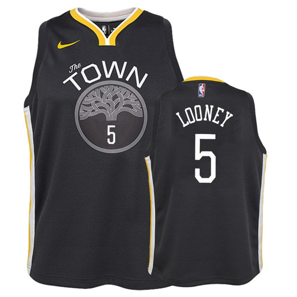 Mens Golden State Warriors #5 Kevon Looney 2019-20 Gray Statement Edition Swingman Jersey