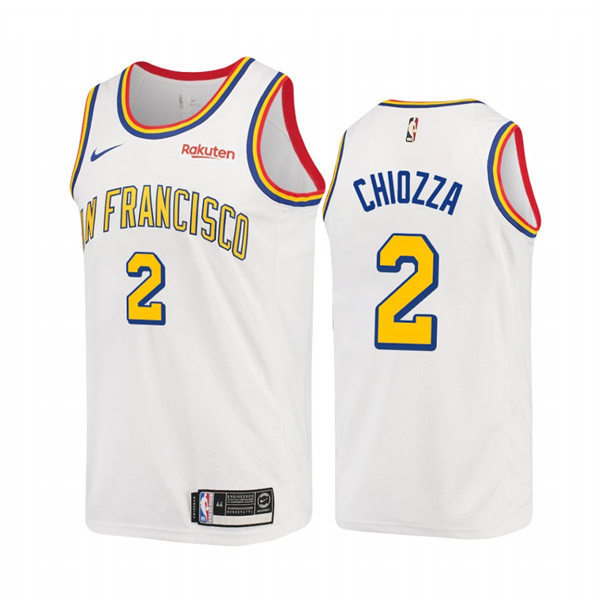 Mens Golden State Warriors #2 Chris Chiozza White San Francisco Classic Edition Swingman Jersey