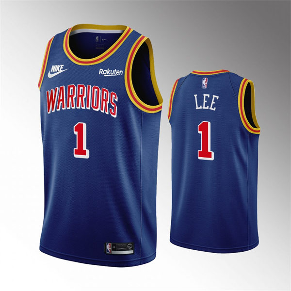 Mens Golden State Warriors #1 Damion Lee Royal Classic Edition Origins Jersey