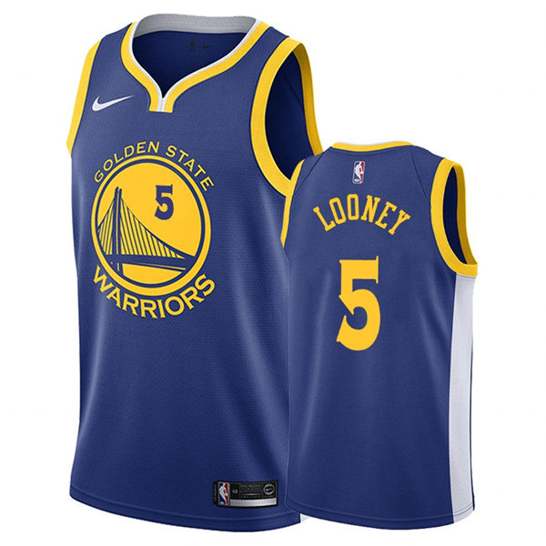 Mens Golden State Warriors #5 Kevon Looney Royal Icon Edition Swingman Jersey