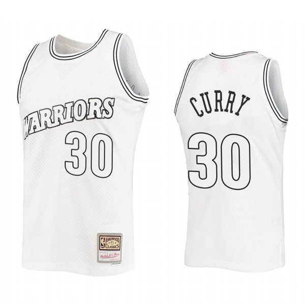 Mens Golden State Warriors #30 Stephen Curry White Outdated Classic Limited Jersey