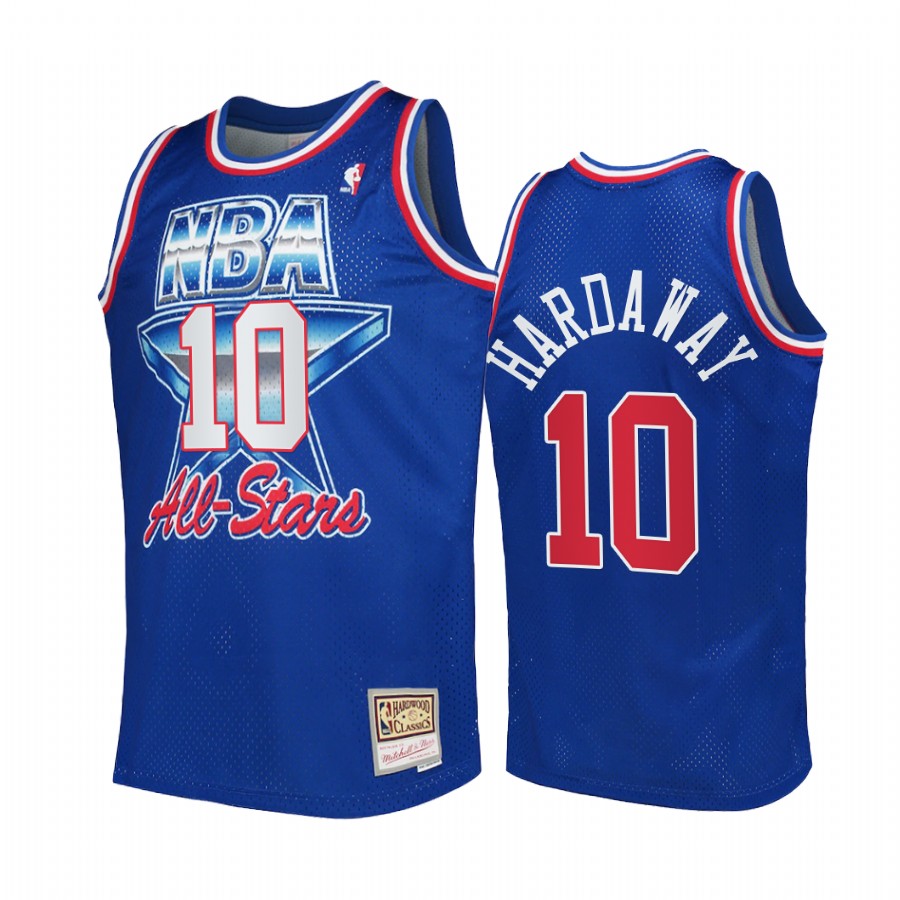 Mens Golden State Warriors Retired Player #10 Tim Hardaway 1992 All-Star Western Conference Jersey Blue