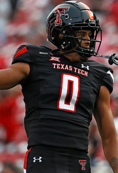 Mens Texas Tech Red Raiders #0 Seth Collins 2021 Black College Football Game Jersey