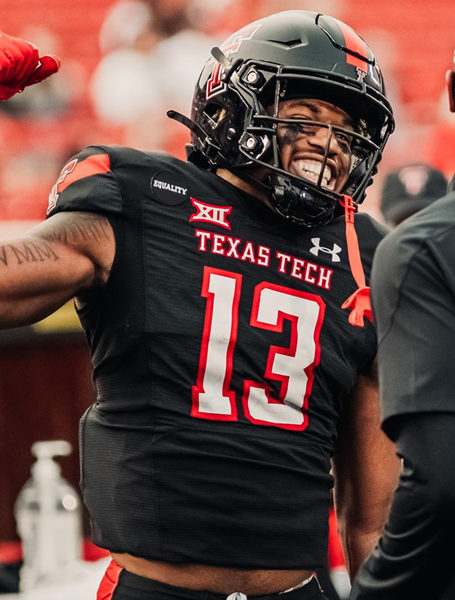 Mens Texas Tech Red Raiders #13 Erik Ezukanma 2021 Black College Football Game Jersey