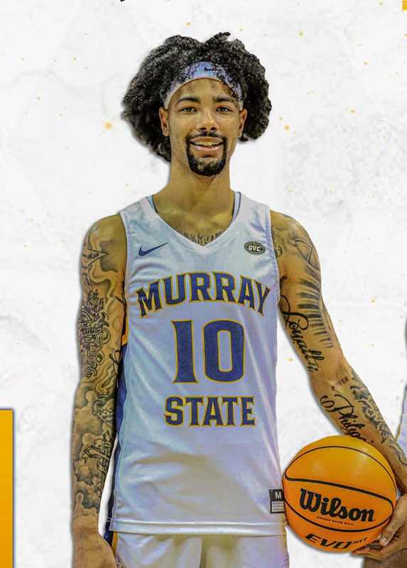 Men's Youth Murray State Racers #10 Tevin Brown 2021-22 Grey College Basketball Game Jersey