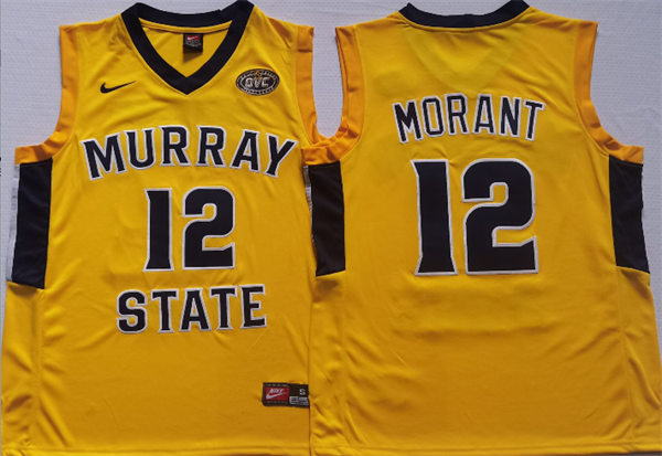 Men's Murray State Racers #12 Ja Morant 2018-19 College Basketball Game Jersey Nike White