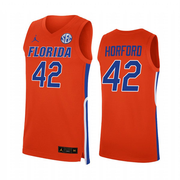 Men's Youth Florida Gators #42 Al Horford Orange College Basketball Alumni Jersey