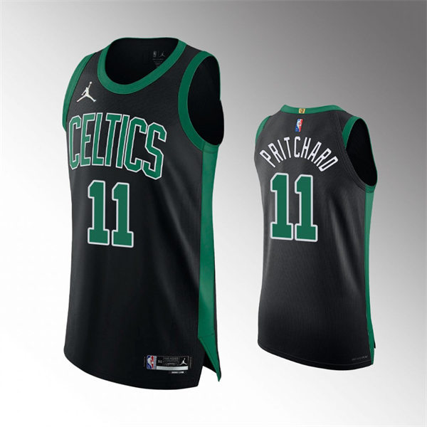 Mens Boston Celtics #11 Payton Pritchard 2021-22 Black Statement Edition Jersey