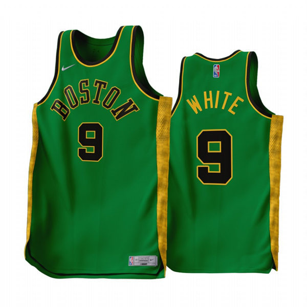 Mens Boston Celtics #9 Derrick White Green 2022-23 Earned Edition Swingman Jersey
