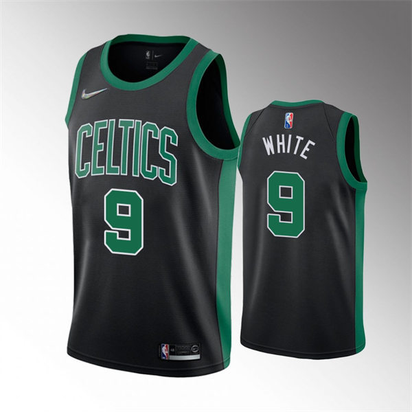 Mens Boston Celtics #9 Derrick White 2021-22 Black Statement Edition Jersey