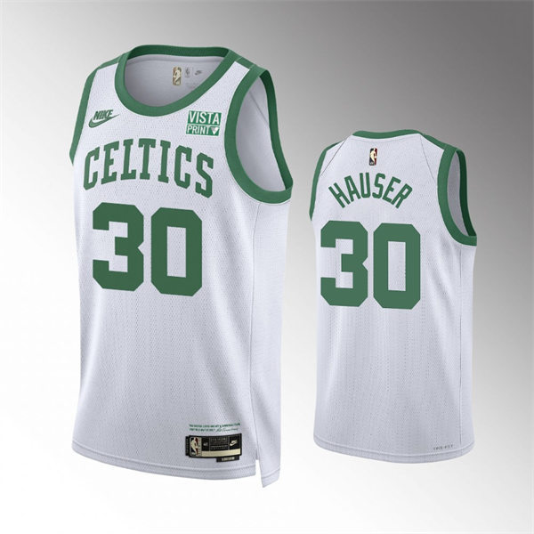 Mens Boston Celtics #30 Sam Hauser 2021-22 Classic Edition White Year Zero Jersey