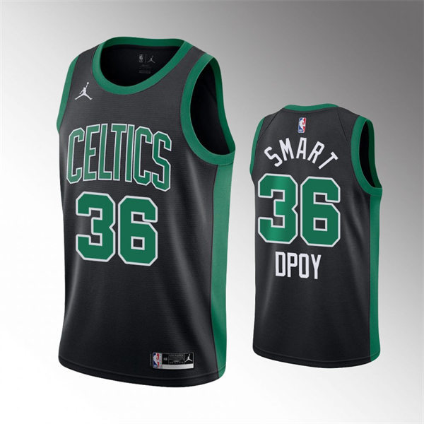 Mens Boston Celtics #36 Marcus Smart 2021-22 Black Statement Edition Jersey