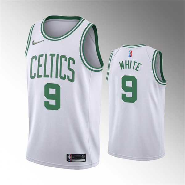 Mens Boston Celtics #9 Derrick White White 2021-22 Diamond Badge Association Edition Swingman Jersey