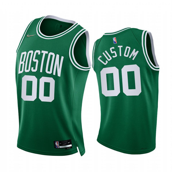 Mens Youth Boston Celtics Custom 2021-22 Kelly Green Diamond Nike Badge Icon Edition Jersey
