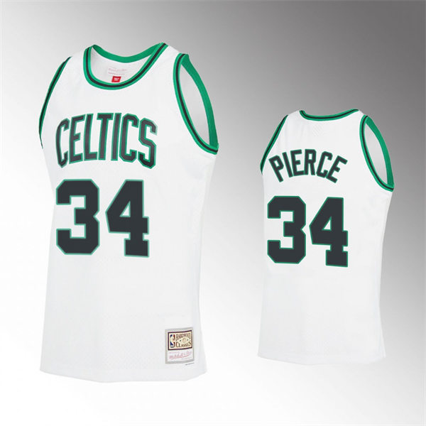 Mens Boston Celtics #34 Paul Pierce White Reload 2.0 Hardwood Classics Jersey