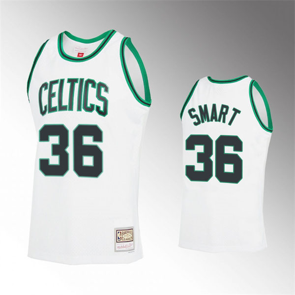 Mens Boston Celtics #36 Marcus Smart White Reload 2.0 Hardwood Classics Jersey