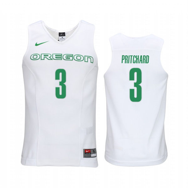 Men's Youth Oregon Ducks #3 Payton Pritchard 2020 White Green College Basketball Game Jersey Men's Youth Oregon Ducks #3 Payton Pritchard 2020 White Green College Basketball Game Jersey