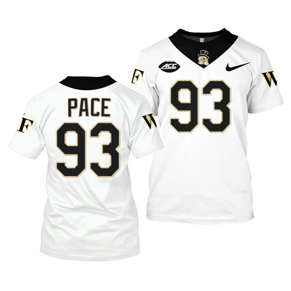Mens Wake Forest Demon Deacons #93 Calvin Pace College Football Game Jersey Nike White