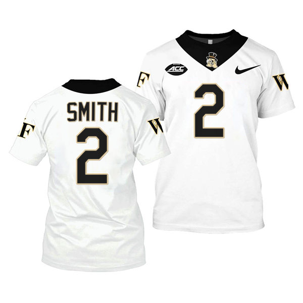 Mens Wake Forest Demon Deacons #2 Alphonso Smith College Football Game Jersey Nike White