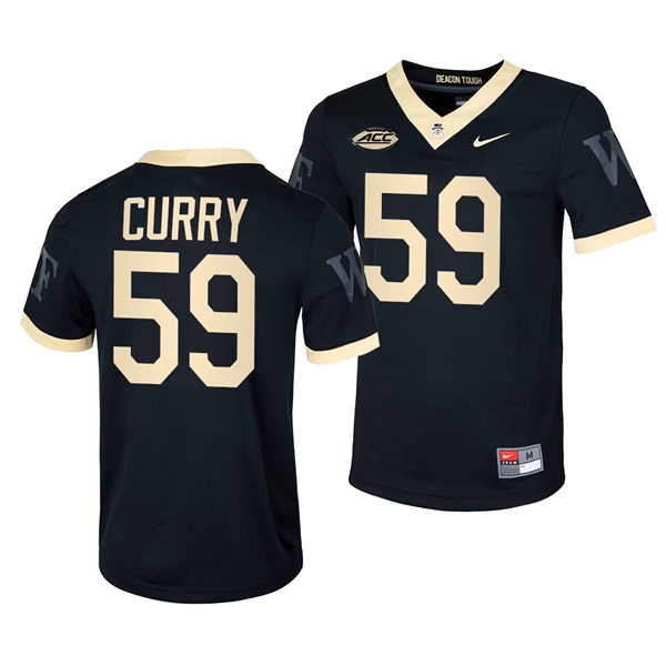 Mens Wake Forest Demon Deacons #59 Aaron Curry Nike Black College Football Game Jersey