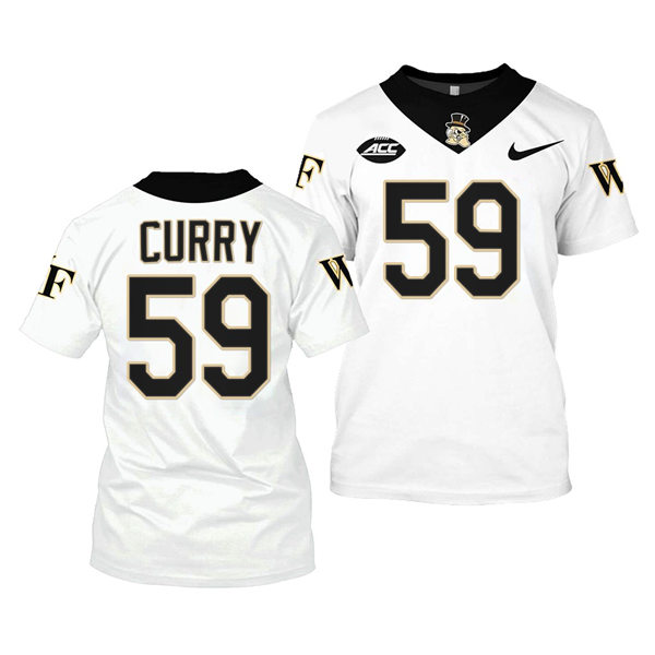 Mens Wake Forest Demon Deacons #59 Aaron Curry College Football Game Jersey Nike White
