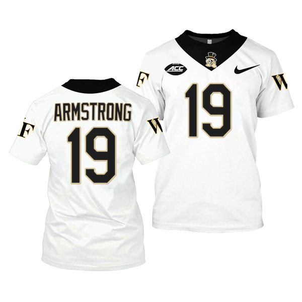 Mens Wake Forest Demon Deacons #19 Bill Armstrong College Football Game Jersey Nike White