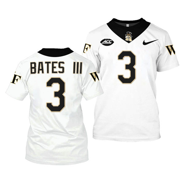 Mens Wake Forest Demon Deacons #3 Jessie Bates III College Football Game Jersey Nike White