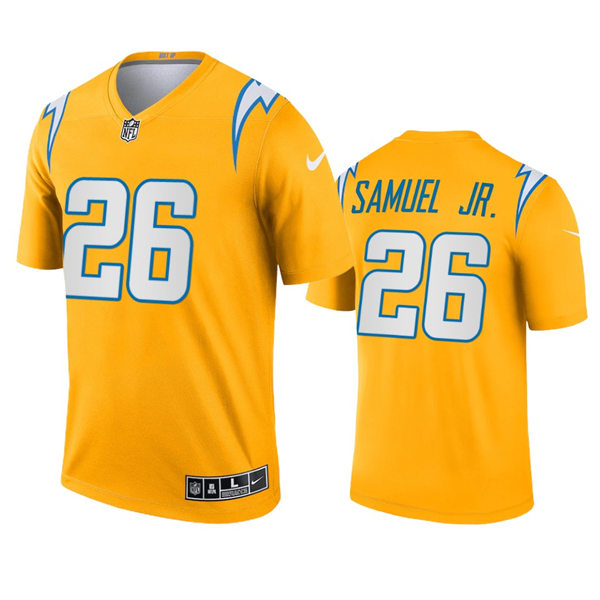 Mens Los Angeles Chargers #26 Asante Samuel Jr. Nike Gold Inverted Legend Jersey
