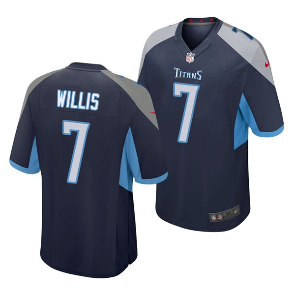 Mens Tennessee Titans #7 Malik Willis Nike Navy Vapor Untouchable Limited Jersey