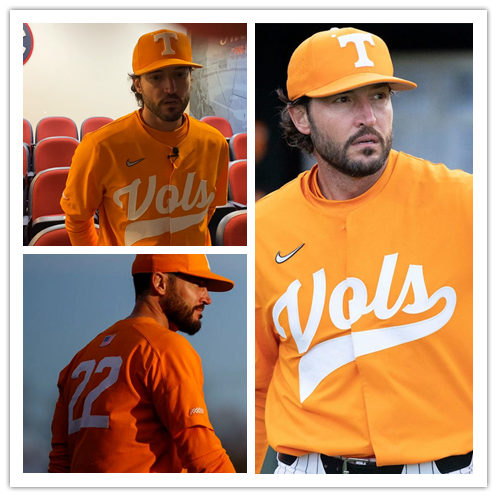 Tennessee Volunteers #22 Tony Vitello Nike Orange Vols College Baseball Game Jersey