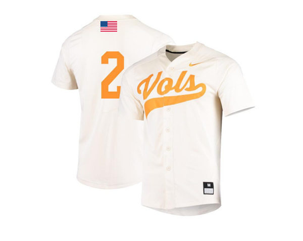 Tennessee Volunteers #2 Jorel Ortega 2022 Nike Cream Vols College Baseball Game Jersey