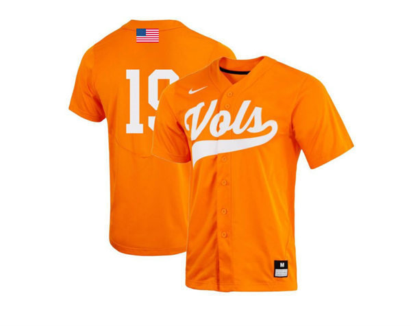 Tennessee Volunteers #19 Matt Duffy 2022 Diamond Nike Orange Vols College Baseball Game Jersey