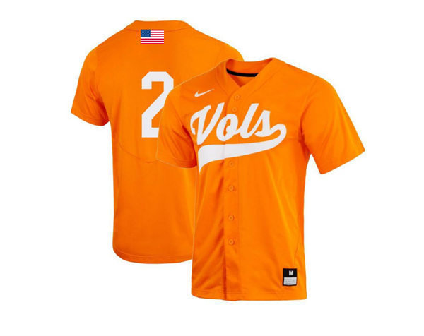 Tennessee Volunteers #2 Jorel Ortega 2022 Diamond Nike Orange Vols College Baseball Game Jersey