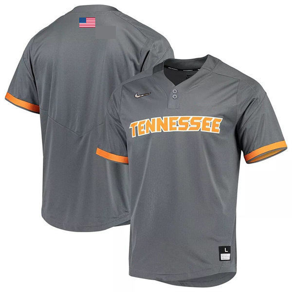 Tennessee Volunteers Blank 2022 Diamond Nike Charcoal two-Button Pullover Baseball Game Jersey
