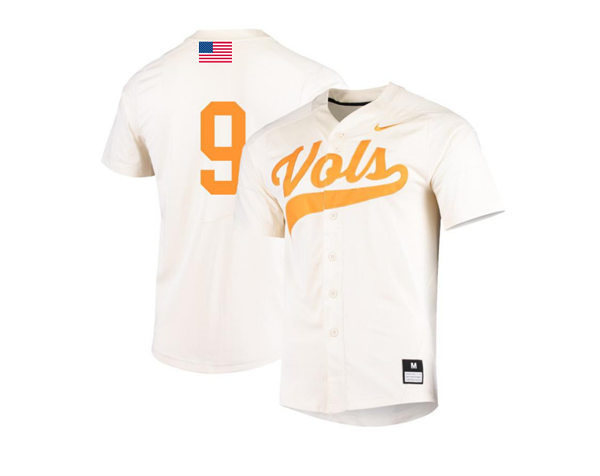 Tennessee Volunteers #9 Cortland Lawson 2022 Nike Cream Vols College Baseball Game Jersey