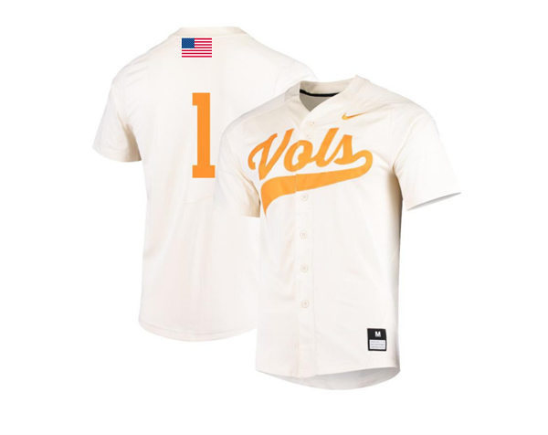 Nike Tennessee Volunteers 1 Alerick Soularie Elite White Baseball Jersey