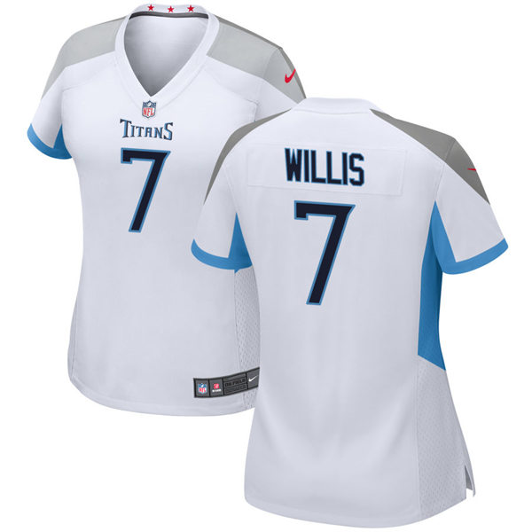 Womens Tennessee Titans #7 Malik Willis Nike White Limited Jersey
