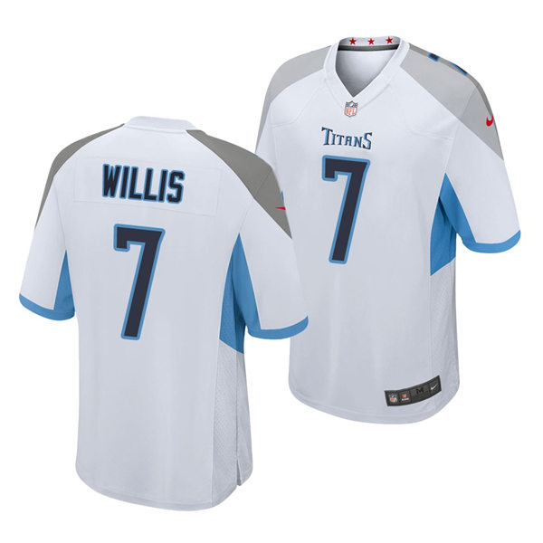 Youth ennessee Titans #7 Malik Willis Nike White Away Vapor Limited Jersey