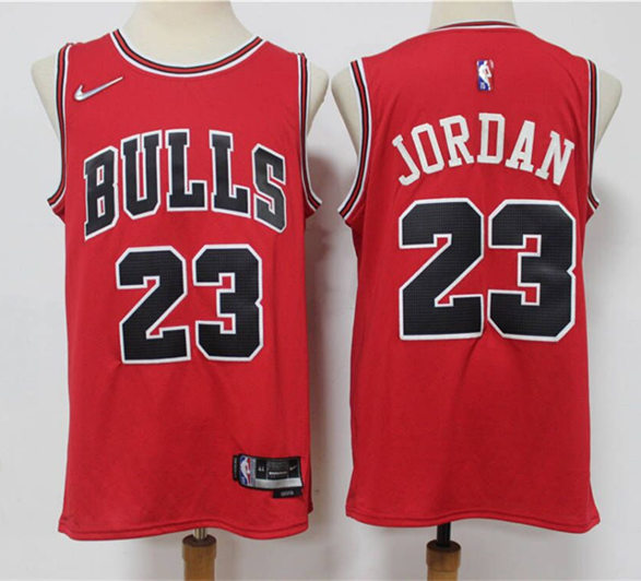 Mens Chicago Bulls #23 Michael Jordan 2021-22 Red Diamond Nike Red Icon Edition Jersey