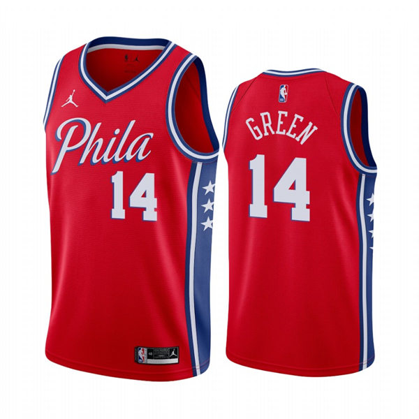 Mens Philadelphia 76ers #14 Danny Green Nike Red Statement Swingman Jersey