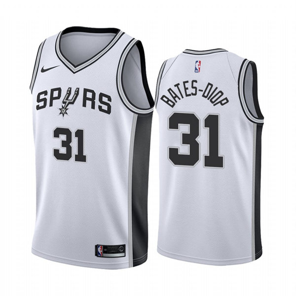 Mens San Antonio Spurs #31 Keita Bates-Diop Nike White Association Edition Jersey