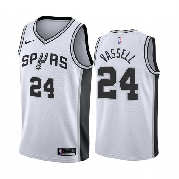 Mens San Antonio Spurs #24 Devin Vassell Nike White Association Edition Jersey
