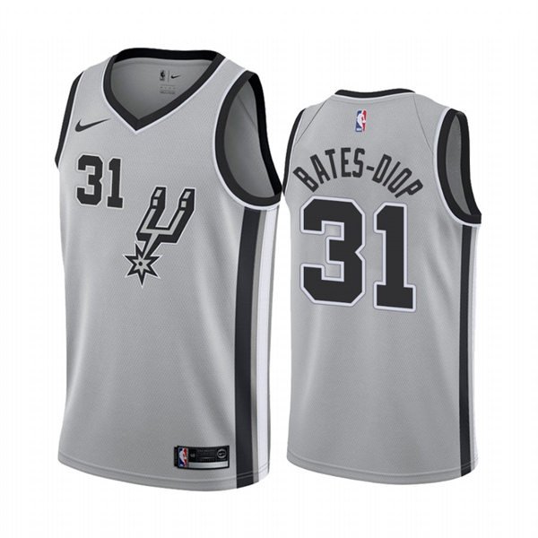 Mens San Antonio Spurs #31 Keita Bates-Diop Nike Silver Statement Edition Swingman  Jersey