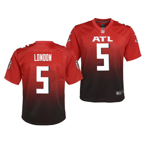 Youth Atlanta Falcons #5 Drake London Nike Red 2nd Alternate Limited Jersey
