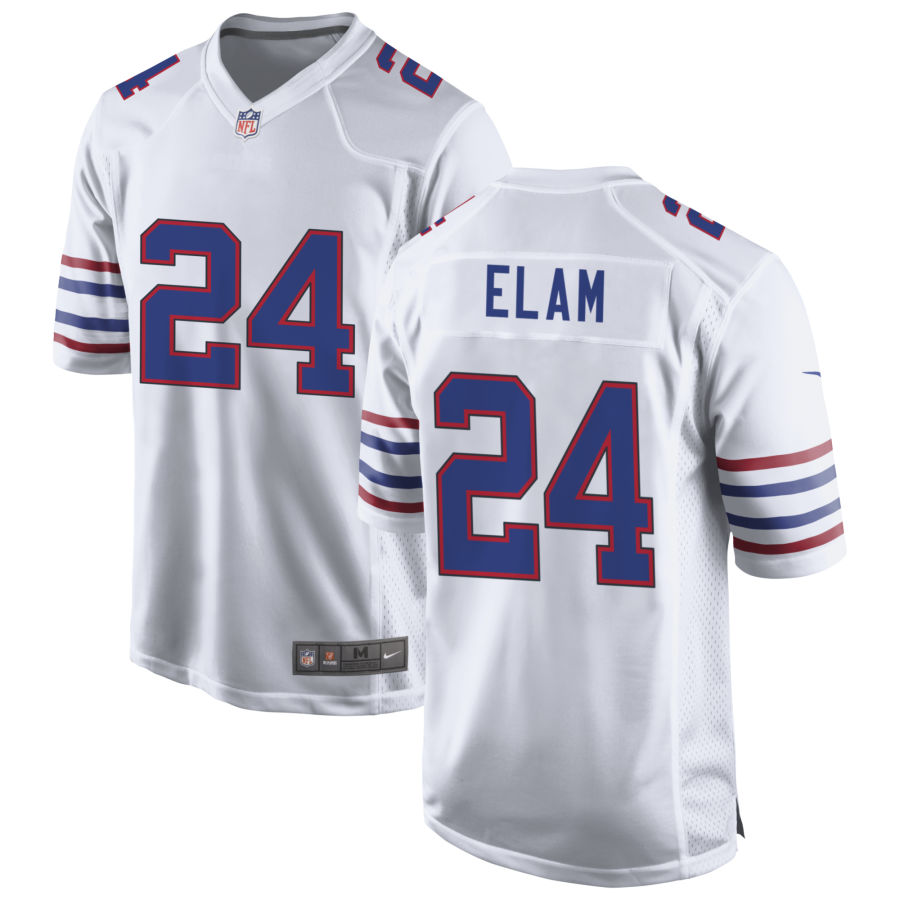 Men's Buffalo Bills #24 Kaiir Elam Nike White Alternate Retro Vapor Limited Jersey