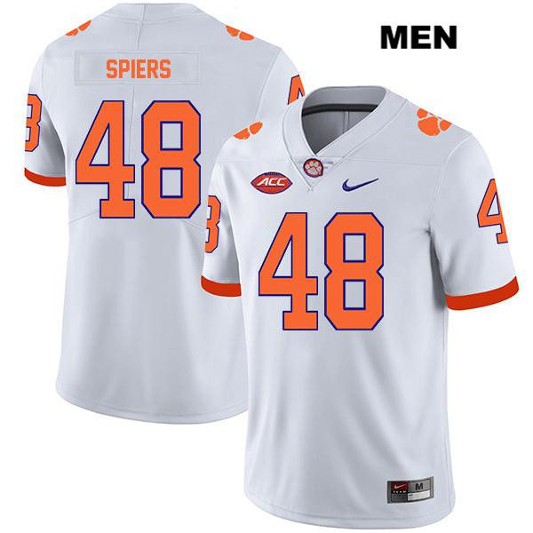 Mens Clemson Tigers #48 Will Spiers Nike White College Football Game Jersey